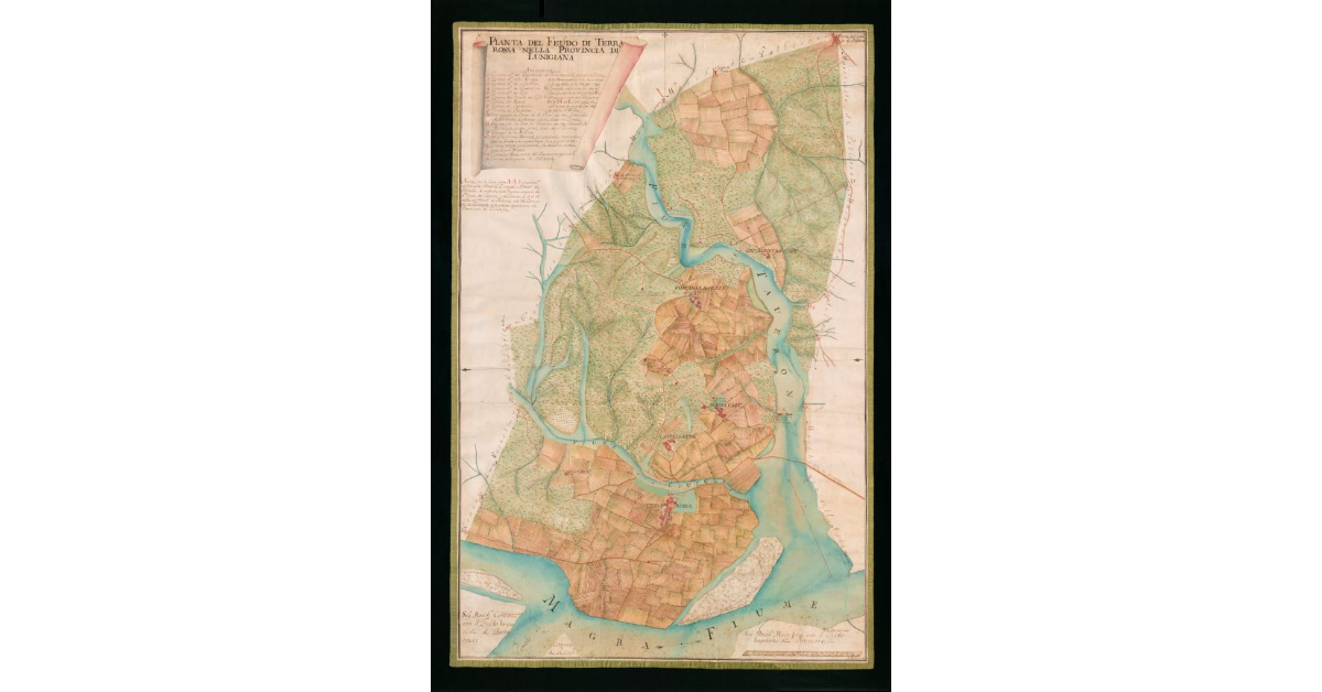 Pianta del Feudo di Terra Rossa nella Provincia di Lunigiana
