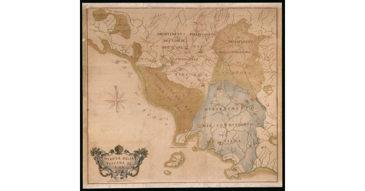 Pianta della Toscana di S.A.R