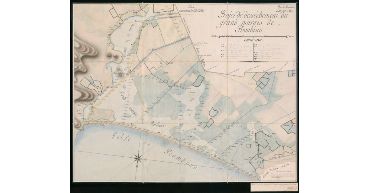 Projet de desséchement du grand marais de Piombino