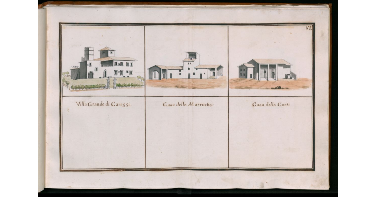 [Tav.VI - Villa Grande di Careggi - casa delle Marruche - casa delle Corti]