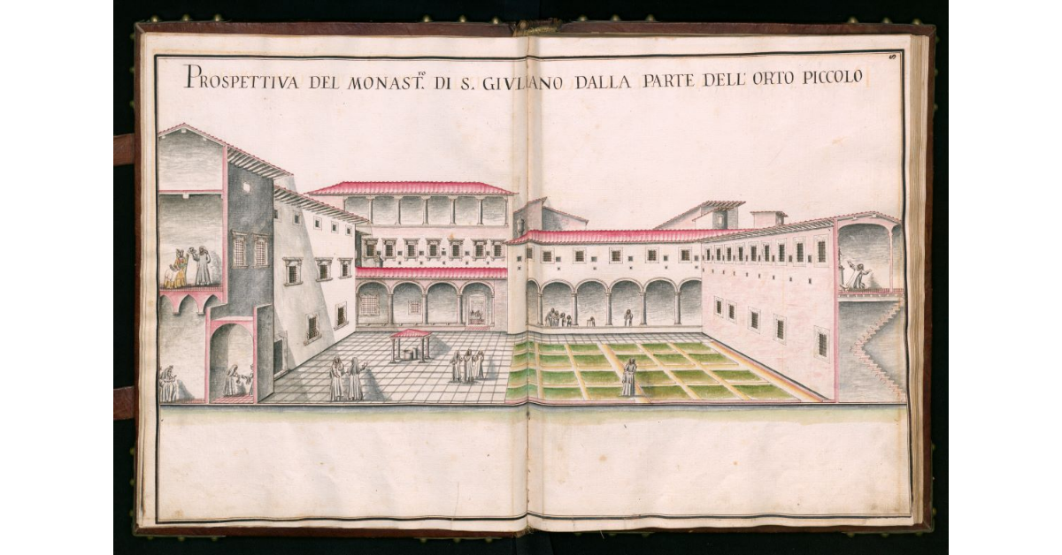 Prospettiva del Monastero di S.Giuliano dalla parte dell'Orto Piccolo
