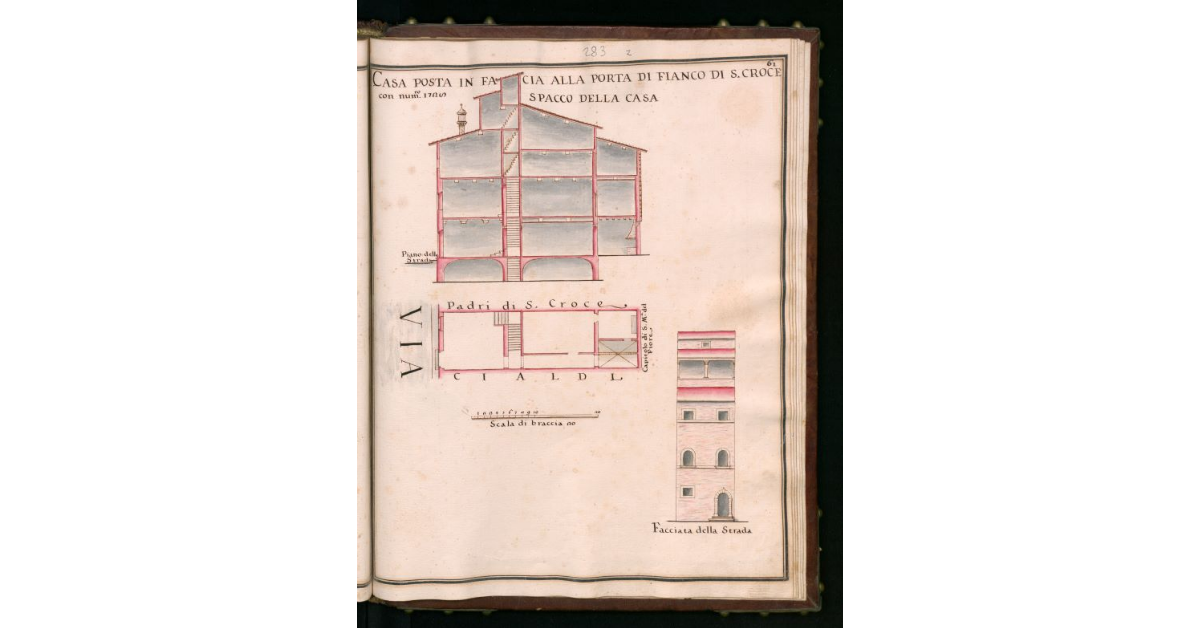 Casa posta in faccia alla porta di fianco di S.Croce