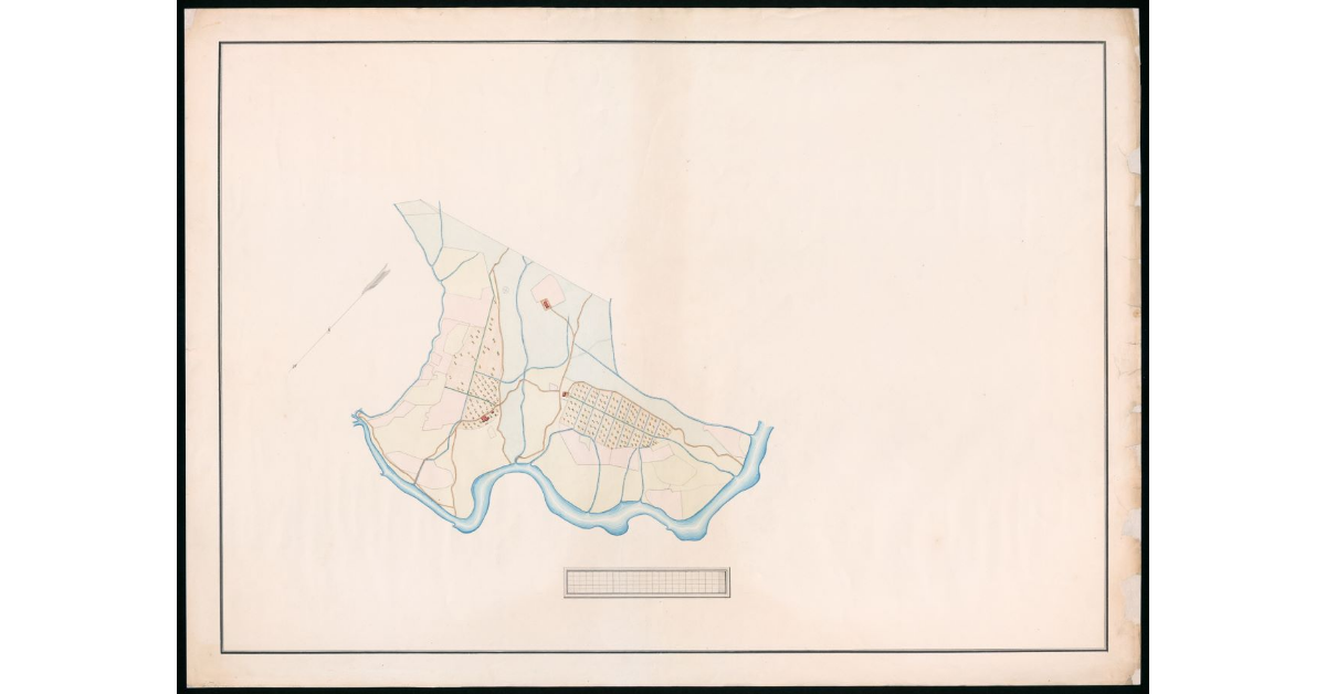 [Pianta geometrica di parte del podere della Torre e di un altro podere identificabile probabilmente in quello del Pino]