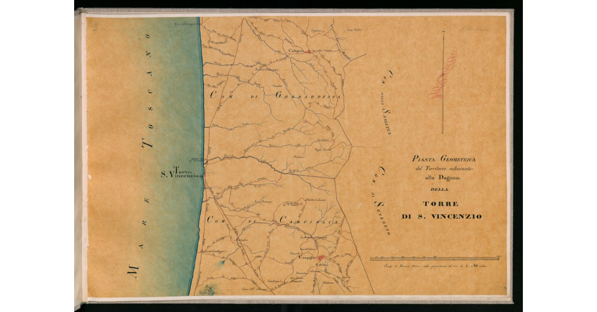 Pianta geometrica del territorio adiacente alla dogana della Torre di S. Vincenzo