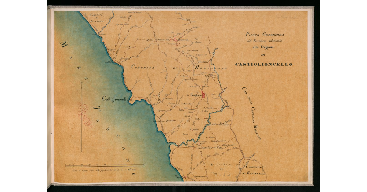 Pianta geometrica del territorio adiacente alla dogana di Castiglioncello