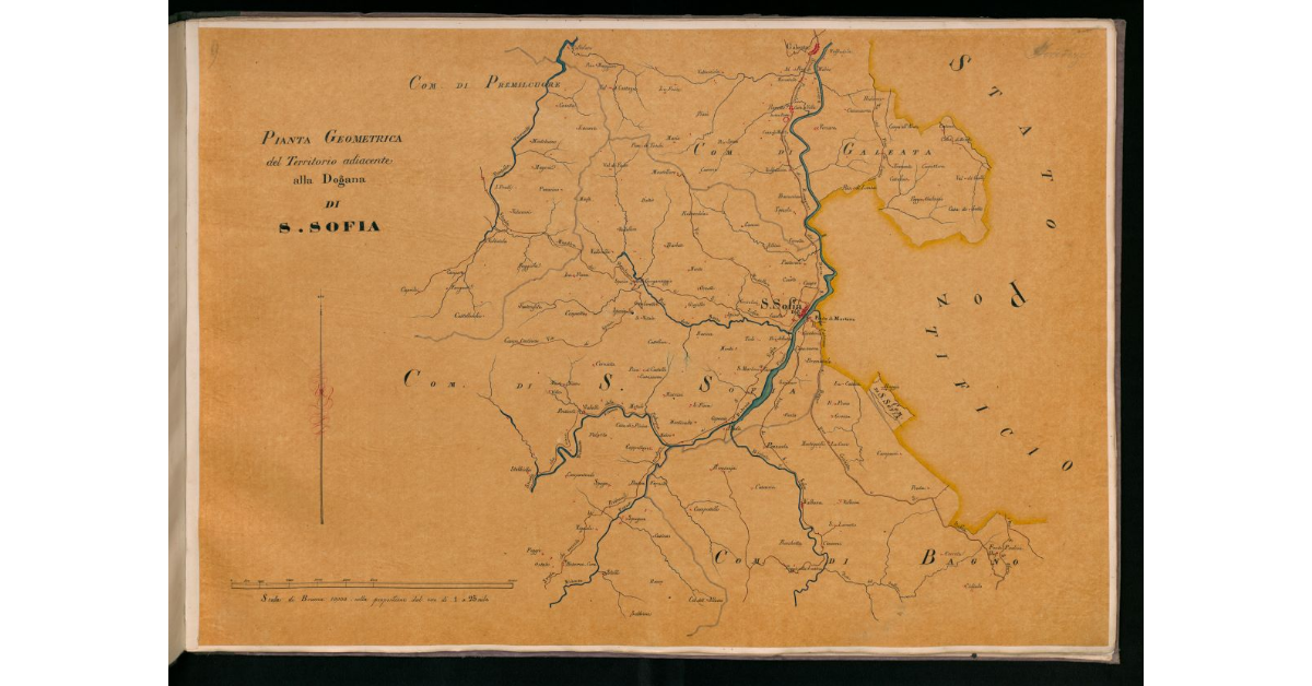 Pianta geometrica del territorio adiacente alla dogana di S.Sofia