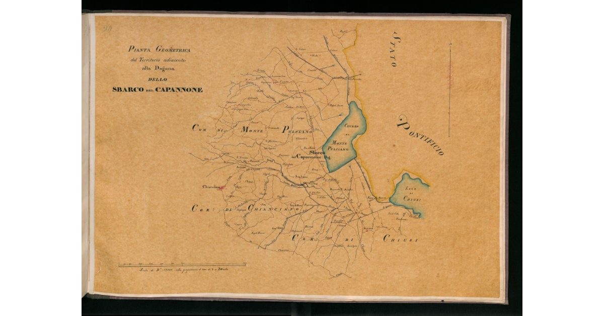 Pianta geometrica del territorio adiacente alla dogana dello Sbarco del Capannone
