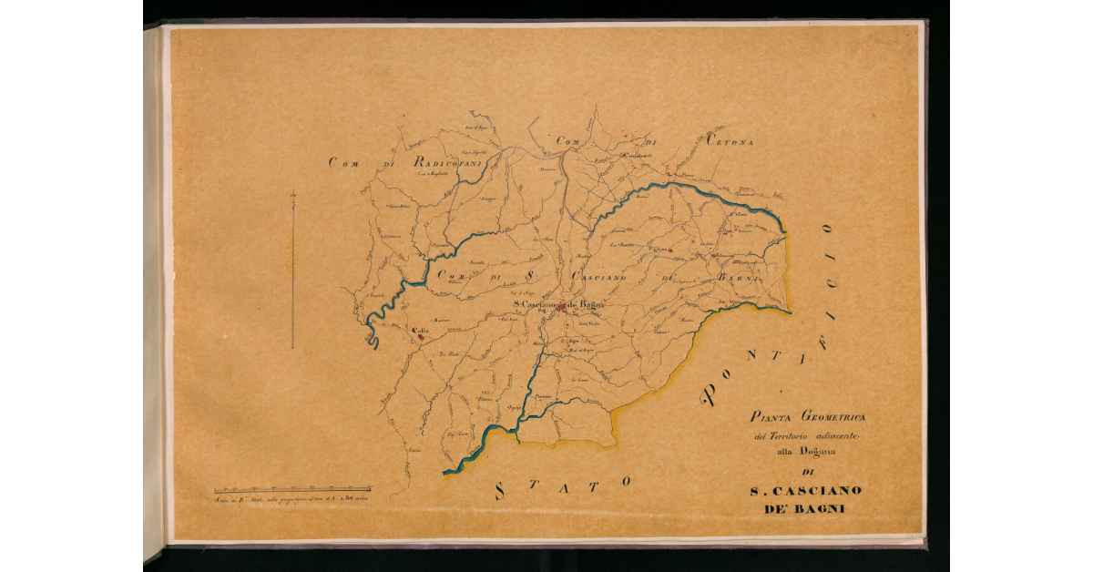Pianta geometrica del territorio adiacente alla dogana di. S. Casciano dei Bagni