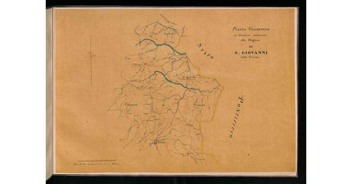 Pianta geornetrica del territorio adiacente alla dogana di S.Giovanni nelle Contee