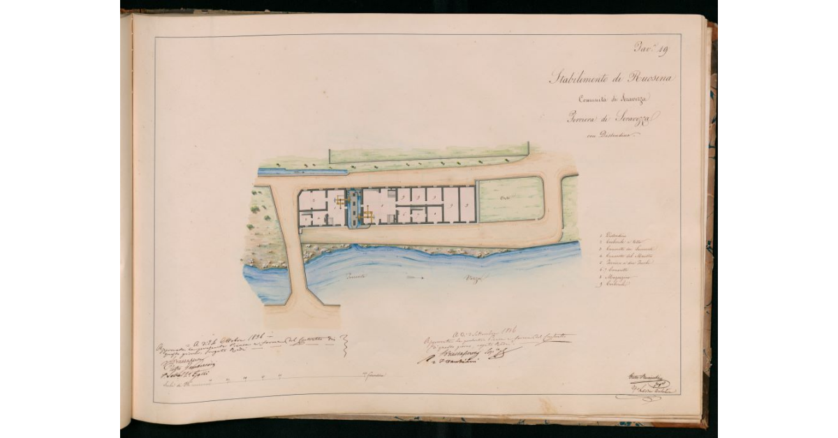 Tav.19 - Stabilimento di Ruosina. Comunità di Seravezza. Ferriera di Seravezza con Distendino