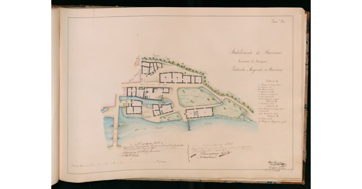 Tav.20 - Stabilimento di Ruosina. Comunità di Stazzema. Fabbriche Magonali in Ruosina