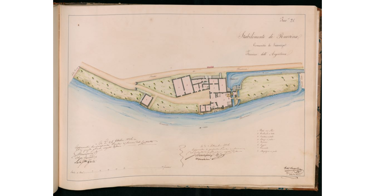 Tav.21 - Stabilimento di Ruosina. Commità di Seravezza. Ferriera dell'Argentiera