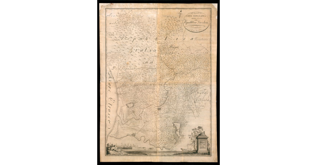 1804. Carta topografica dello Stato della Repubblica Lucchese