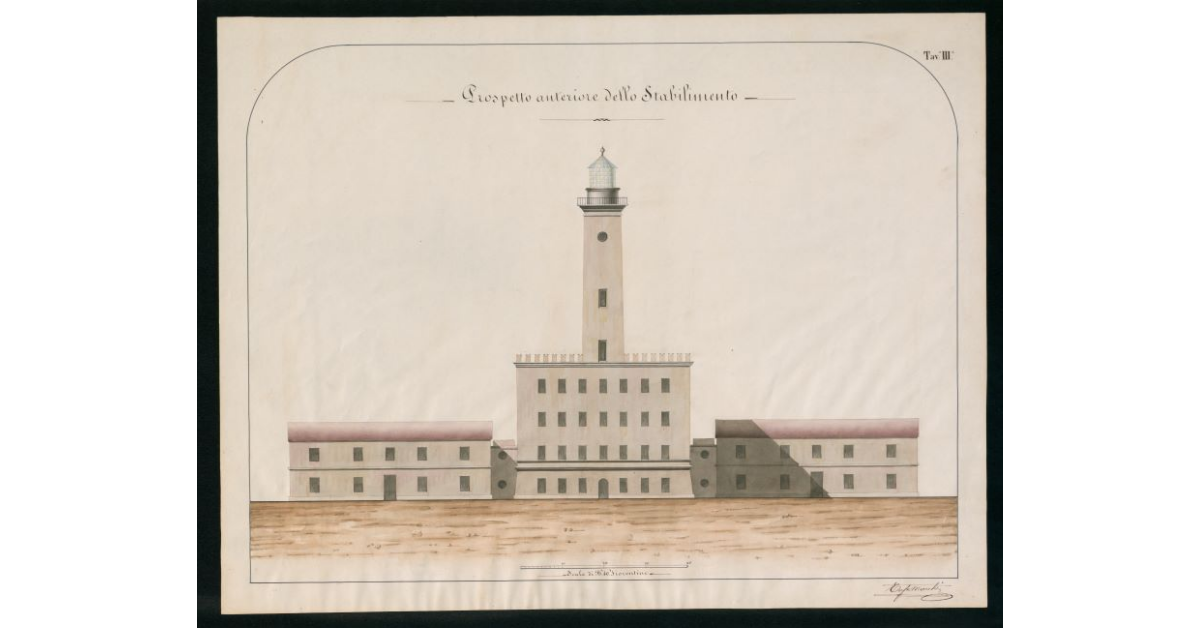 Tav.III - Prospetto anteriore dello Stabilimento