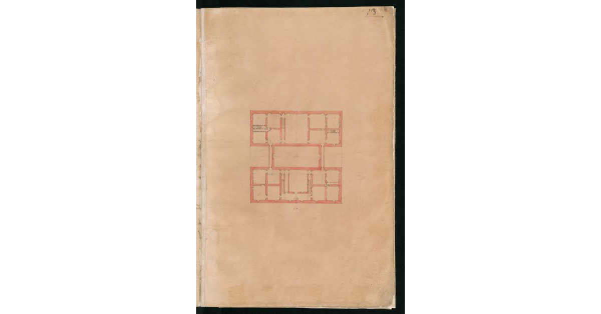 [Pianta del terzo piano del Palazzo del Poggio a Caiano]