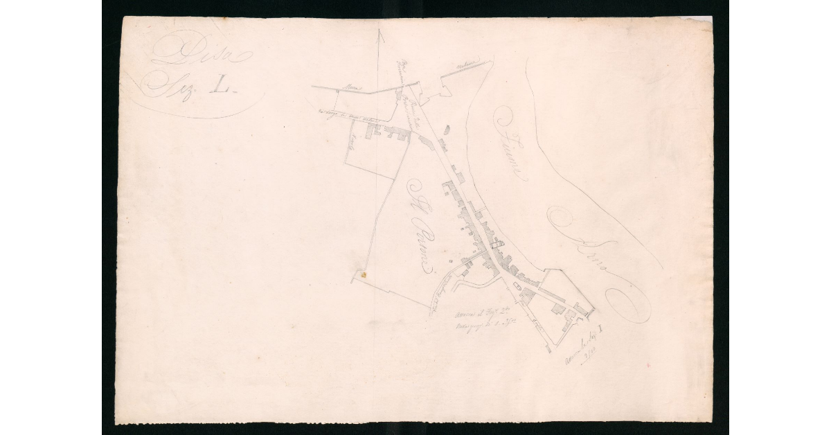 [Sbozzo di pianta catastale di Pisa]