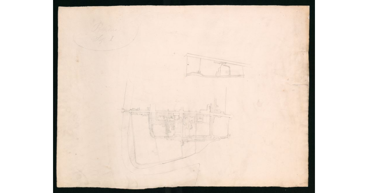 [Sbozzo di pianta catastale di Pontedera]