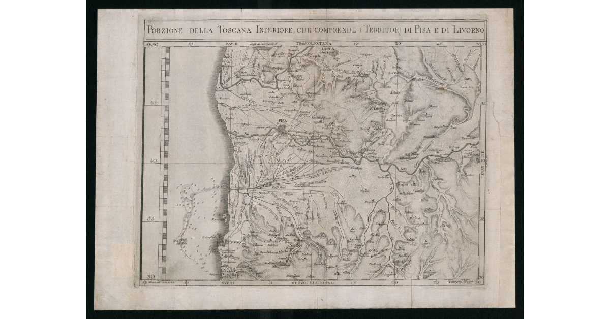 Porzione della Toscana Inferiore, che comprende i Territorj di Pisa e di Livorno