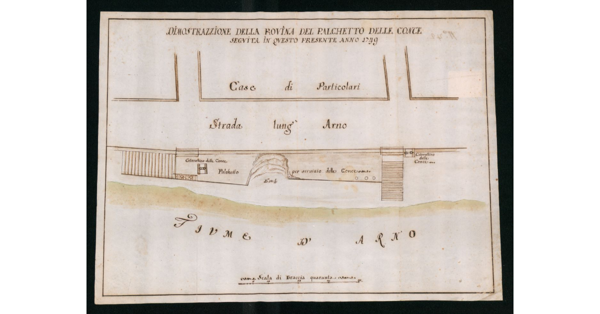 Dimostrazione della rovina del Palchetto delle Conce seguita in questo presente anno 1749