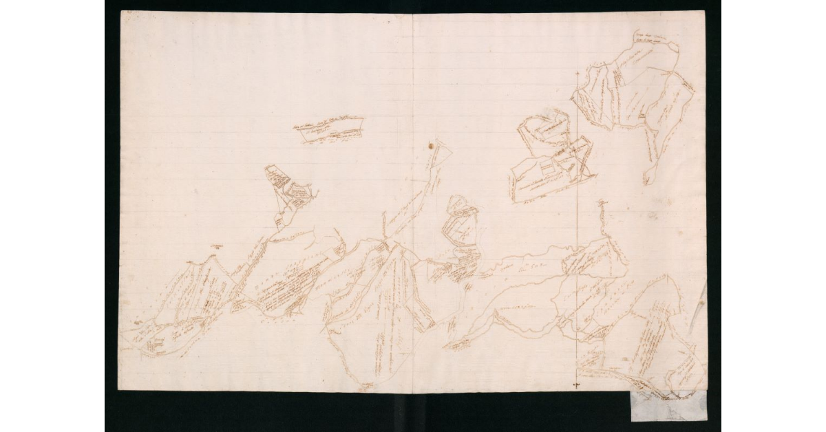 [Carta schematica di vari appezzamenti di terreno ubicati in Valdicecina]