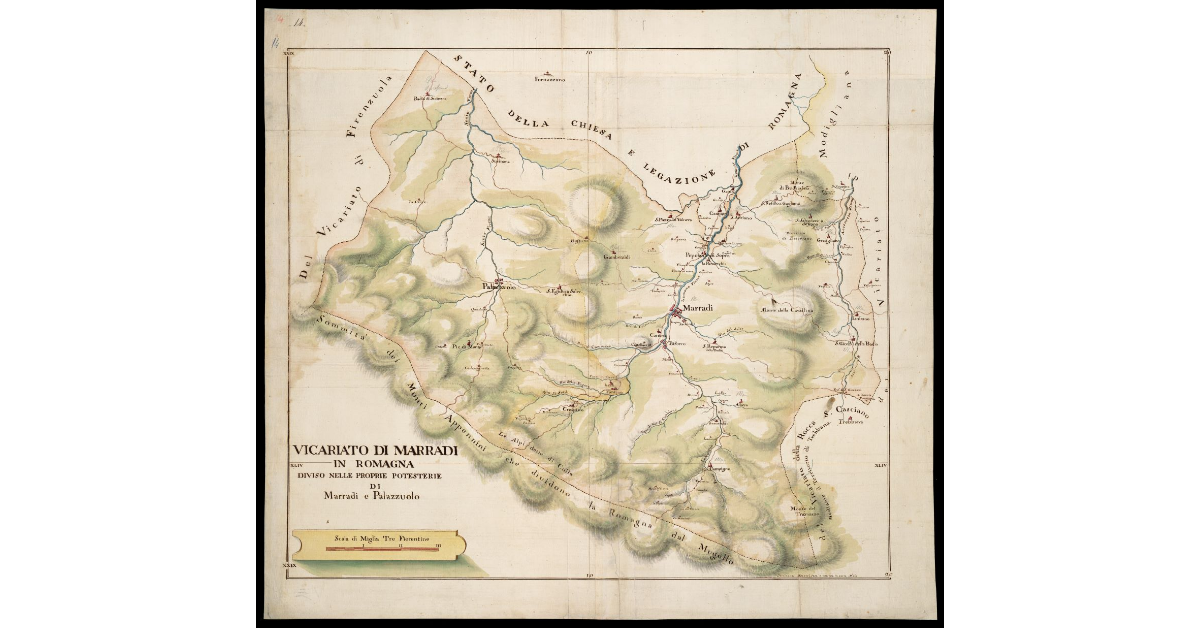 Vicariato di Marradi in Romagna diviso nelle proprie potesterie di Marradi e Palazzuolo