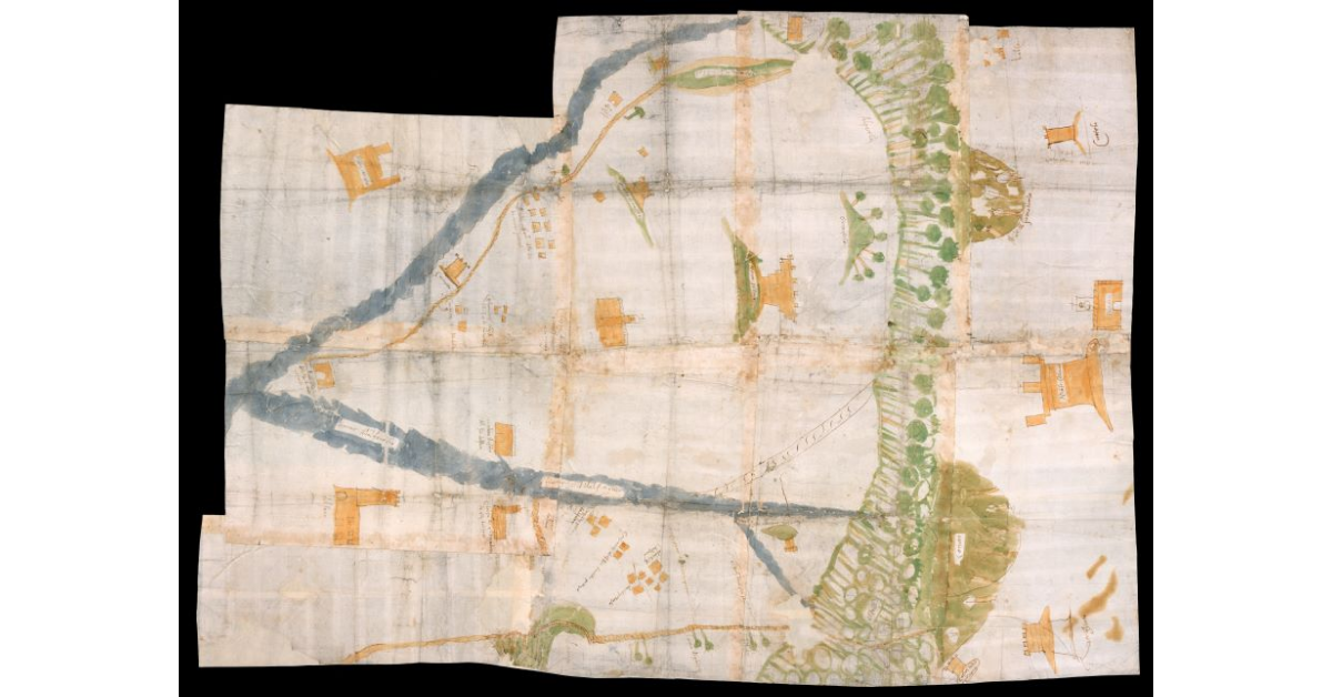 [Disegno schematico del territorio di Verghereto e Montecoronaro nella Romagna granducale]