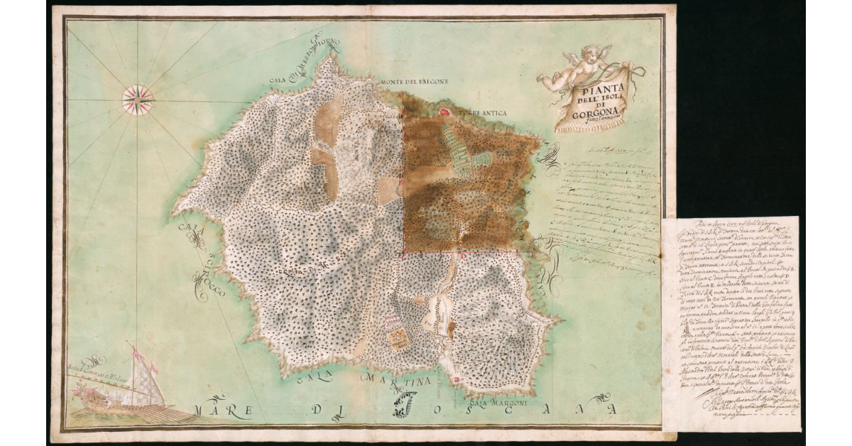 Pianta dell'Isola di Gorgona fatta l'anno 1701