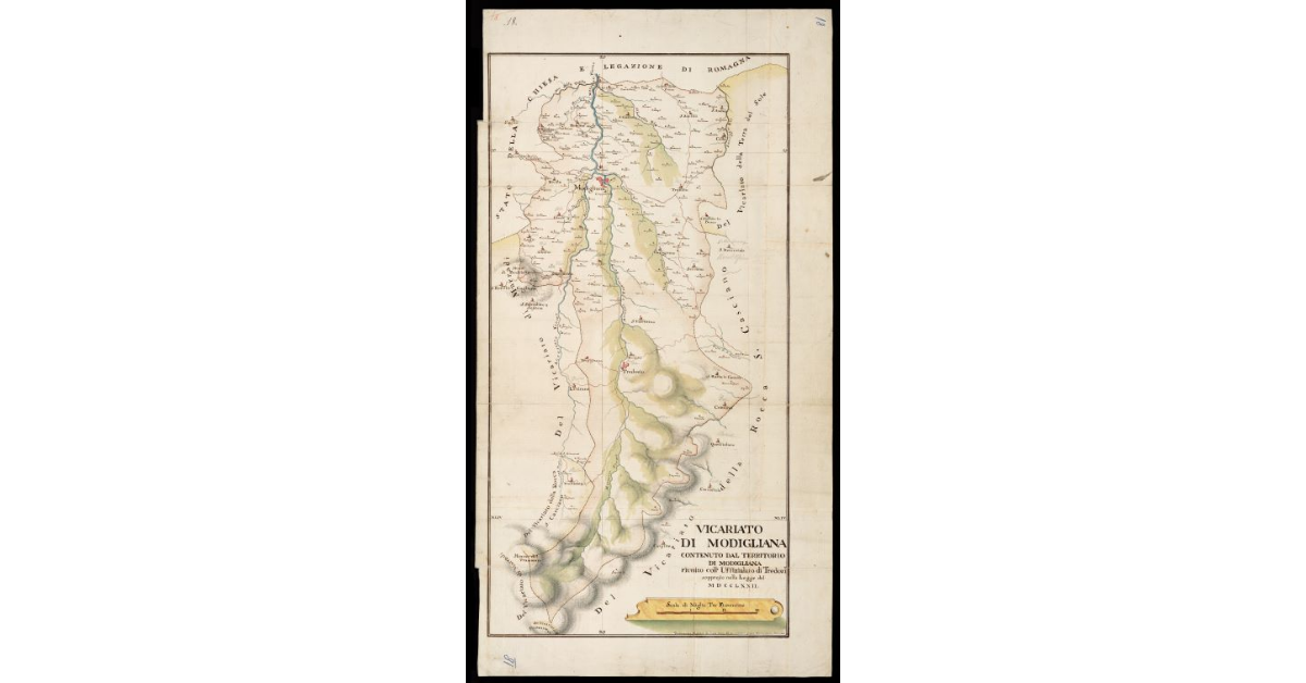 Vicariato di Modigliana contenuto dal territorio di Modigliana riunito coll'Uffizialato di Tredozio soppresso nella Legge del MDCCLXXII