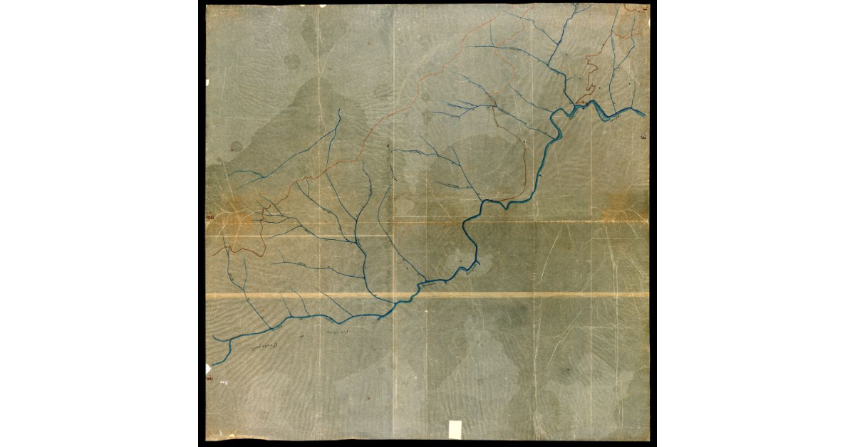 [Mappa di un tratto del corso del torrente Carigiola nel territorio di Vernio]