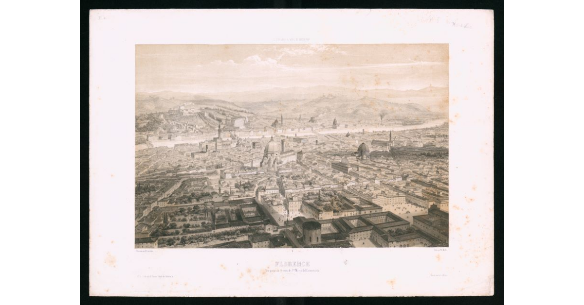 Florence. Vue prise au dessus de S.ta Maria dell'Annunziata