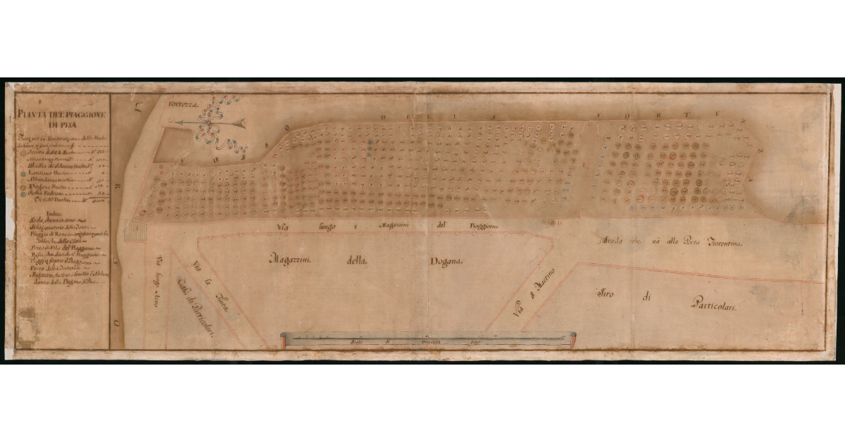 Pianta del Piaggione di Pisa