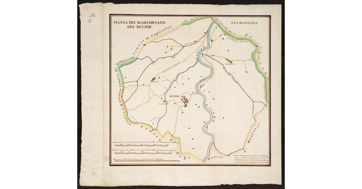 Pianta del Marchesato del Bucine