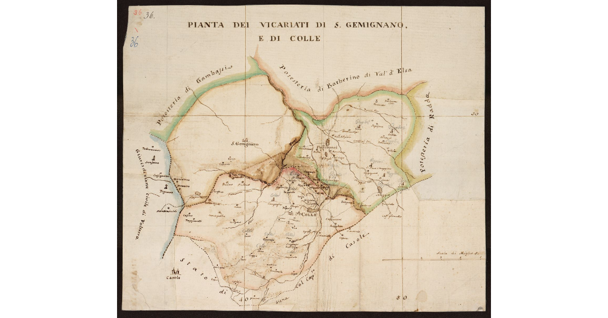Pianta dei Vicariati di S. Gemignano e Colle