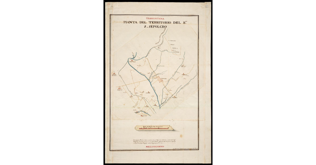 Pianta del territorio del B.go S. Sepolcro