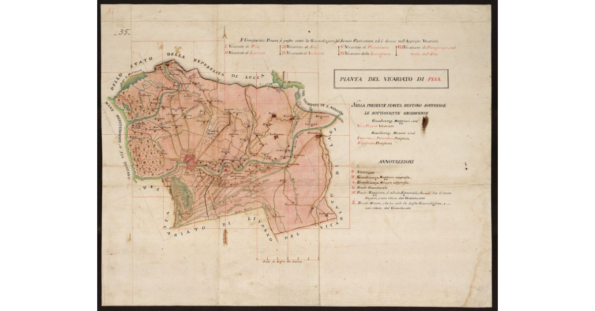 Pianta del Vicariato di Pisa