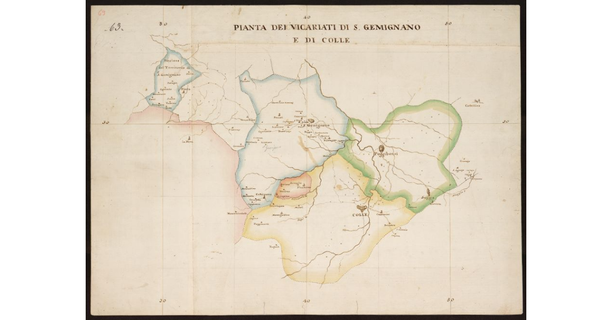 Pianta dei Vicariati di S. Gemignano e di Colle
