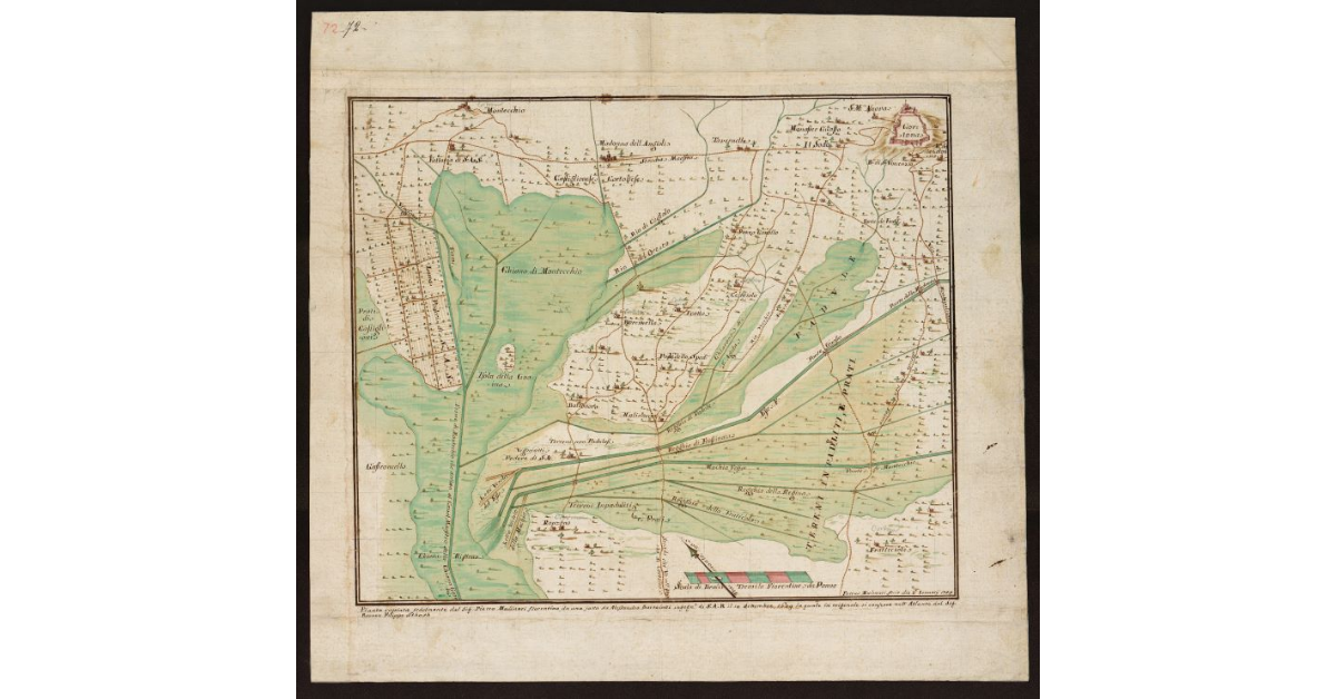 [Pianta di una parte della Val di Chiana]