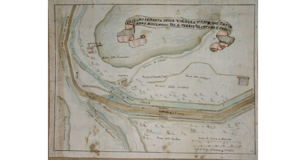 Disegno in Pianta della Voltura d’Astrone fatta l’Anno MDCLXXXXI per il Territorio di Cetona e Chiusi