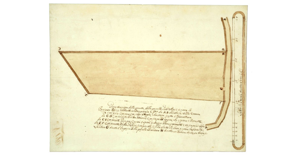 Dimostrazione della pianta della Presella da voltarsi a nome di Prospero Rossi abitante in Trequanda