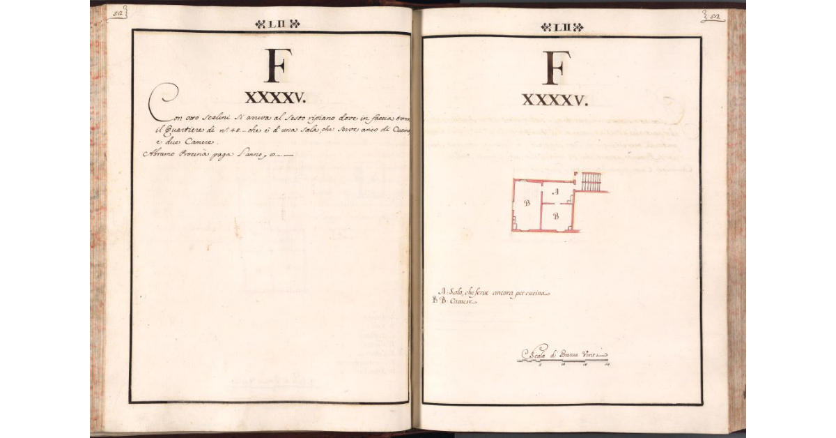 [Pianta del quartiere n. 45 del Ghetto di Firenze]