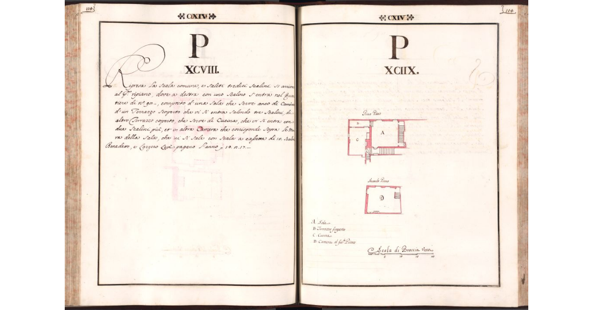 [Pianta del quartiere n. 98 del Ghetto di Firenze]