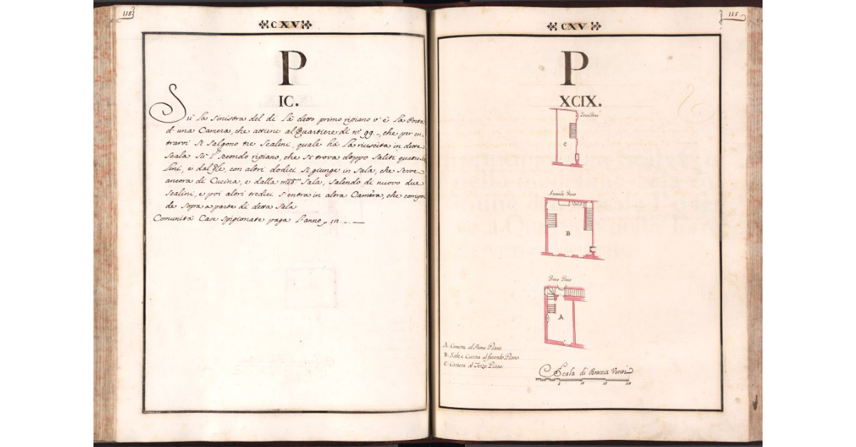 [Pianta del quartiere n. 99 del Ghetto di Firenze]