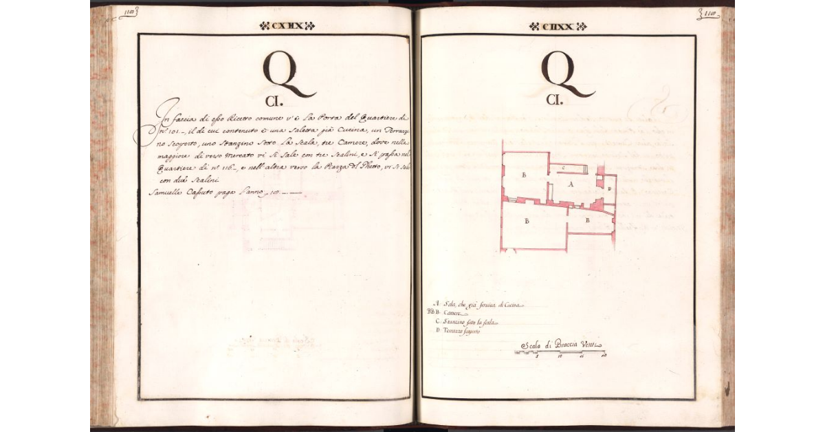 [Pianta del quartiere n. 101 del Ghetto di Firenze]