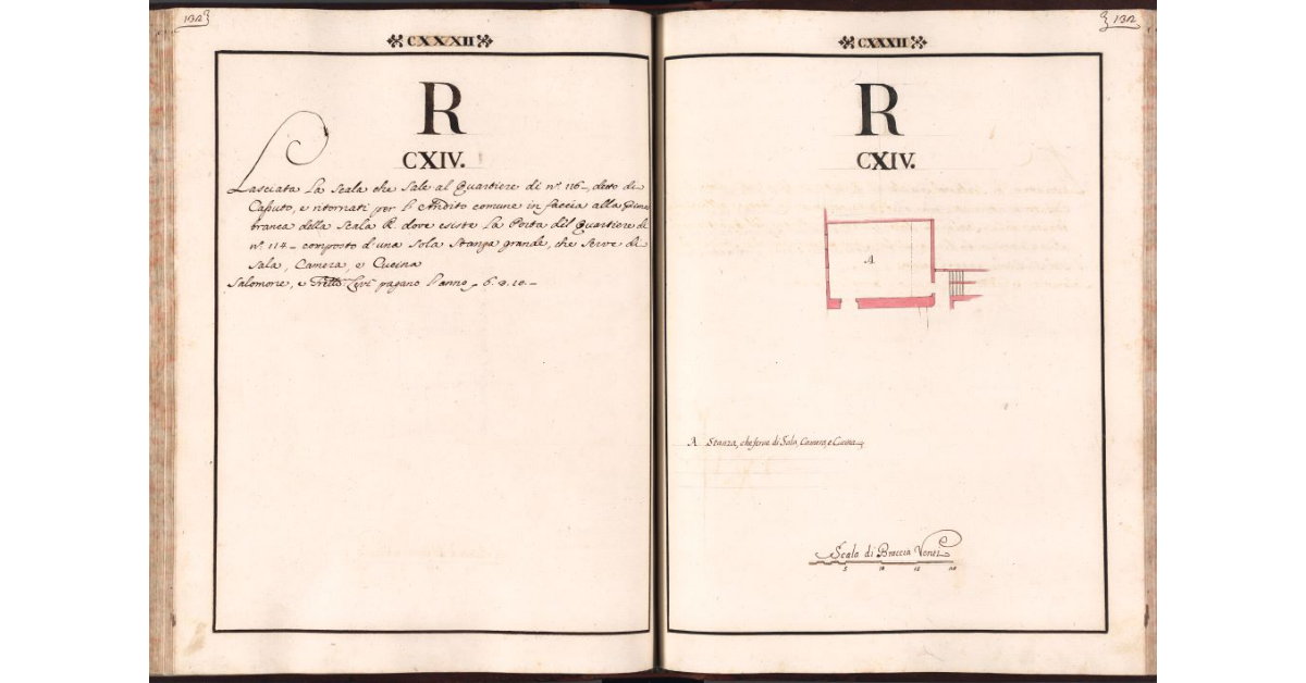[Pianta del quartiere n. 114 del Ghetto di Firenze]