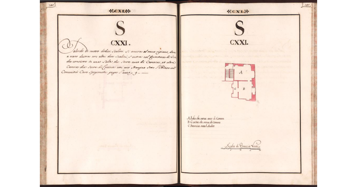 [Pianta del quartiere n. 121 del Ghetto di Firenze]