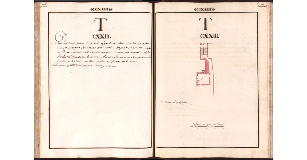 [Pianta del quartiere n. 123 del Ghetto di Firenze]