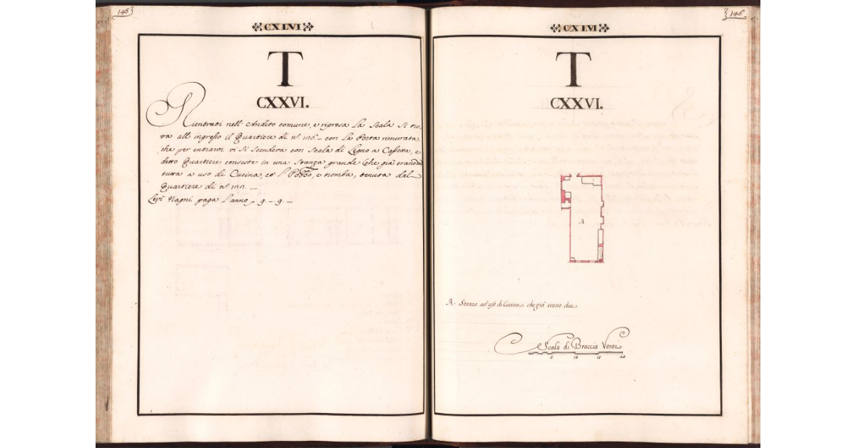 [Pianta del quartiere n. 126 del Ghetto di Firenze]