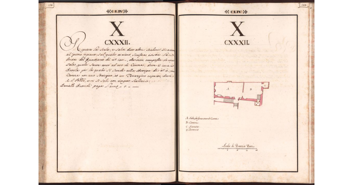 [Pianta del quartiere n. 132 del Ghetto di Firenze]