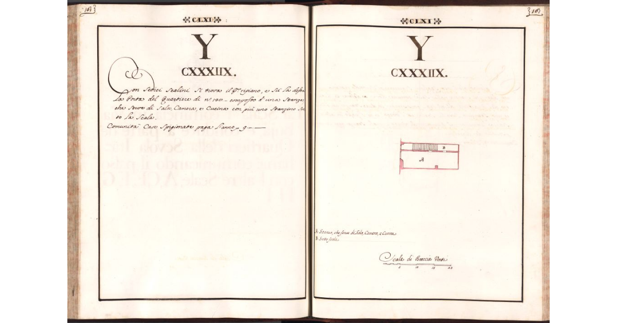 [Pianta del quartiere n. 138 del Ghetto di Firenze]