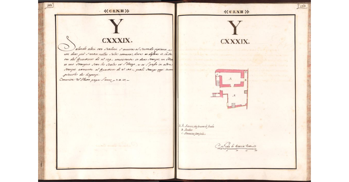 [Pianta del quartiere n. 139 del Ghetto di Firenze]